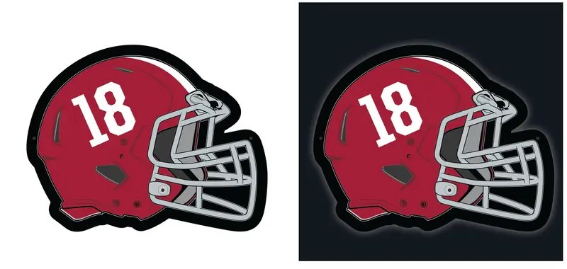 University of Alabama College Helmet Edgelite LED Decor