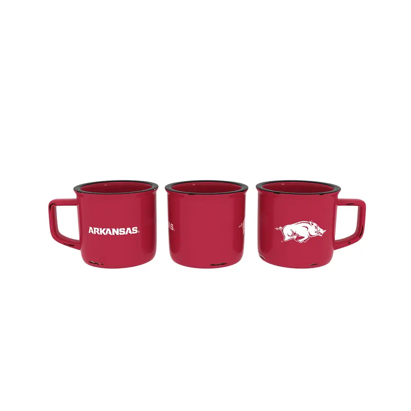 University of Arkansas Ceramic Camp Cup with Enamel Finish, 14oz