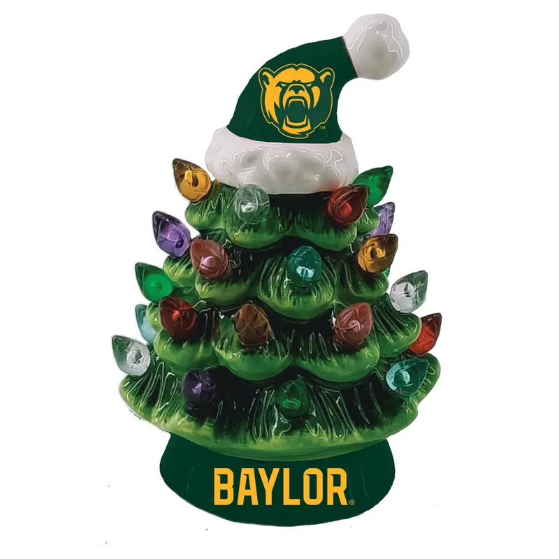 University of Baylor 8" LED Ceramic Christmas Tree