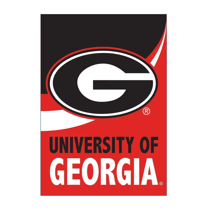 University of Georgia Burlap Flag House Size