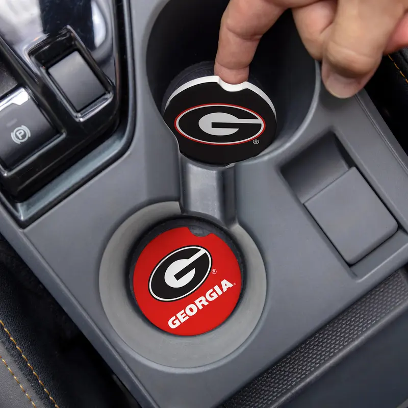 University of Georgia Car Coaster Set, 2pc