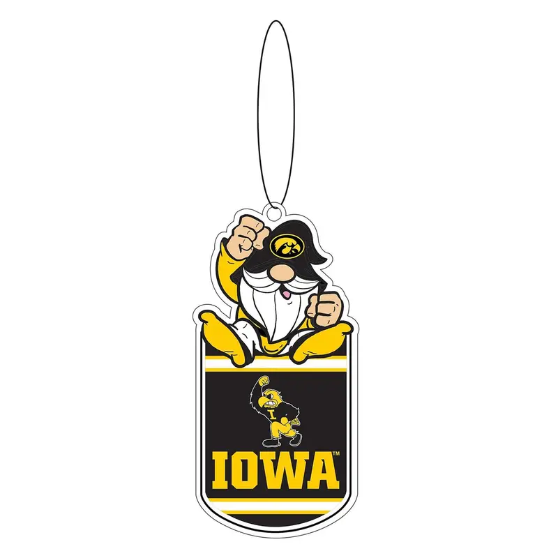 University of Iowa Gift Tag Ornament, Gnome Fan