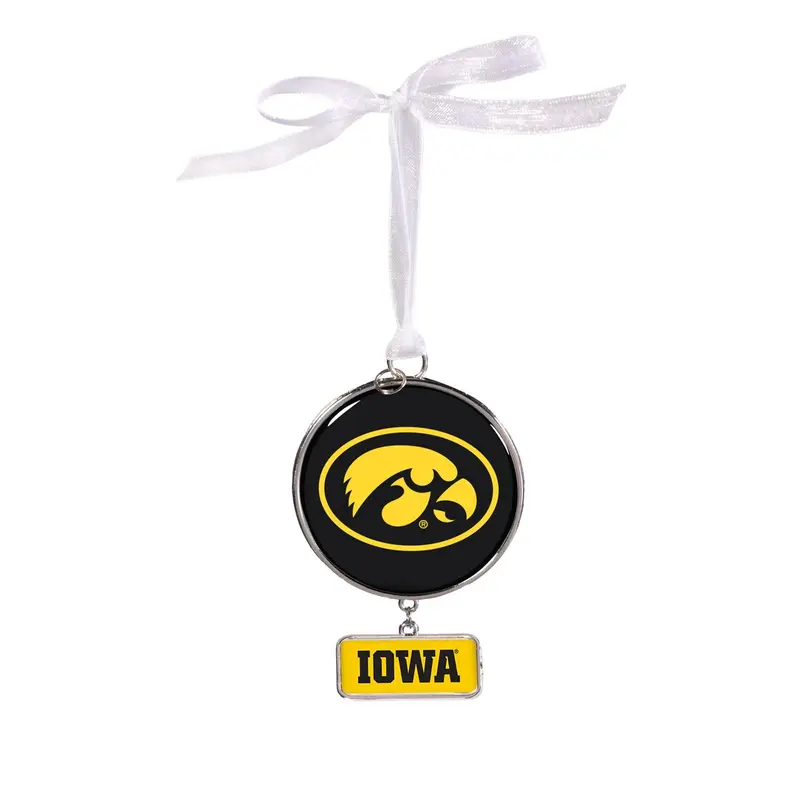 University of Iowa Shaped Metal Ornament