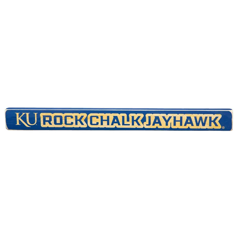 University of Kansas Engraved Wood Sign, 1.5" x 18"