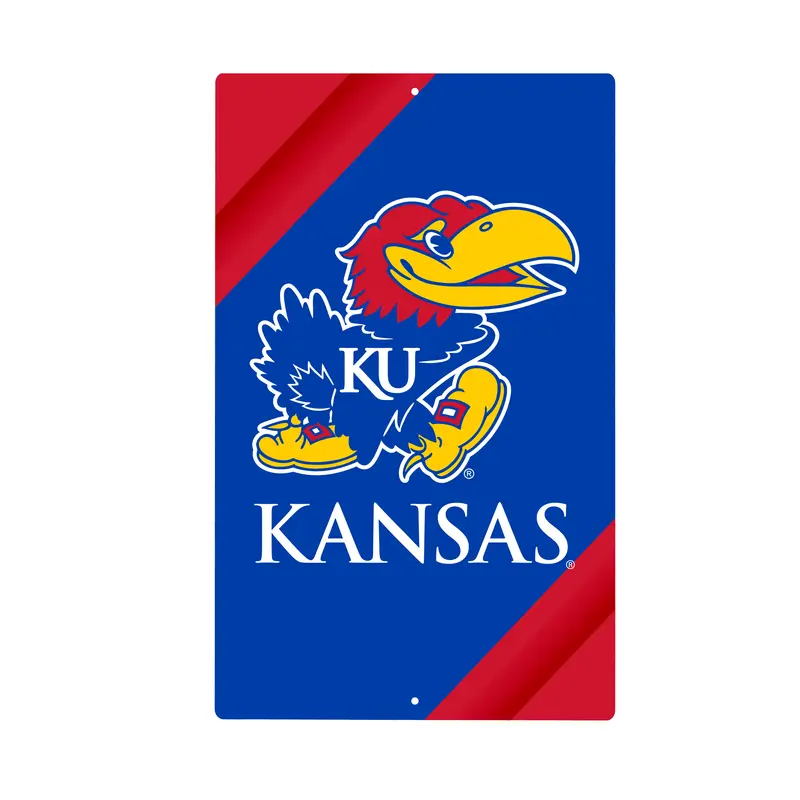 University of Kansas Logo Sign USA Metal Wall Sign, 7.5" x 11.5"