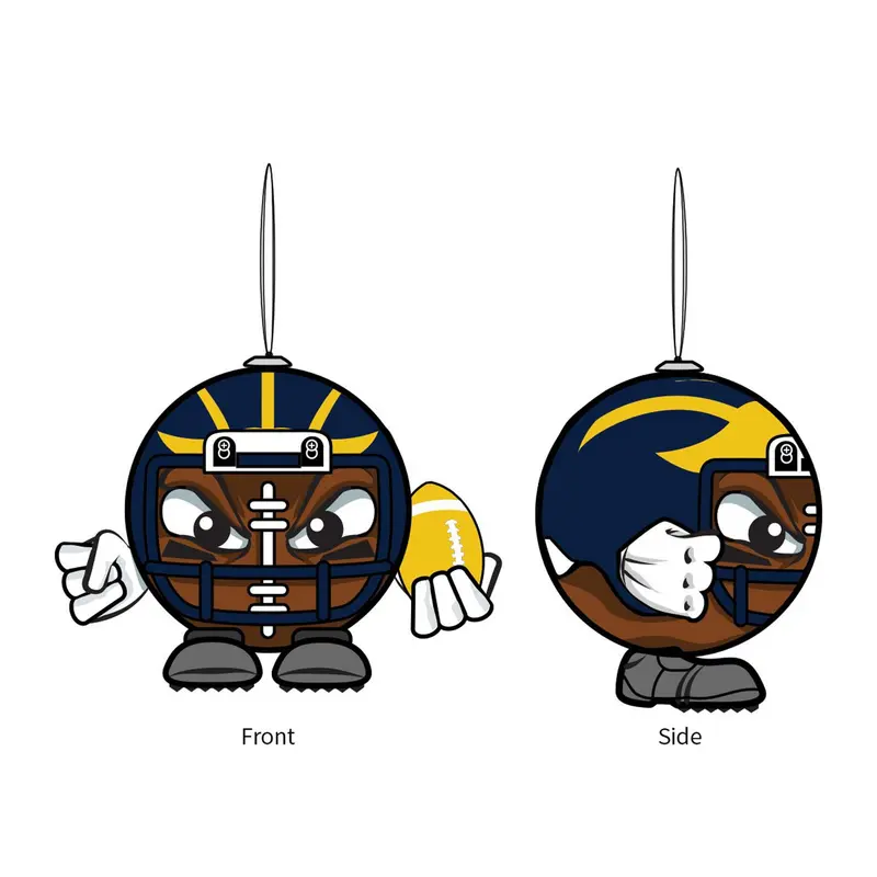 University Of Michigan, Ball Head Ornament