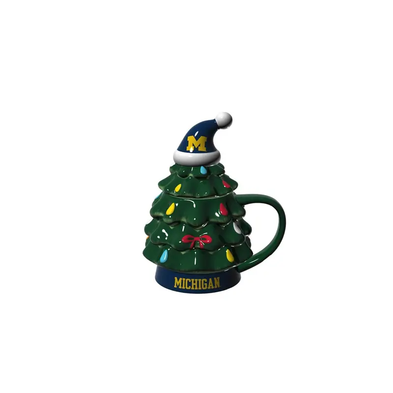 University Of Michigan, Holiday Tree Cup Gift Set, 14oz.