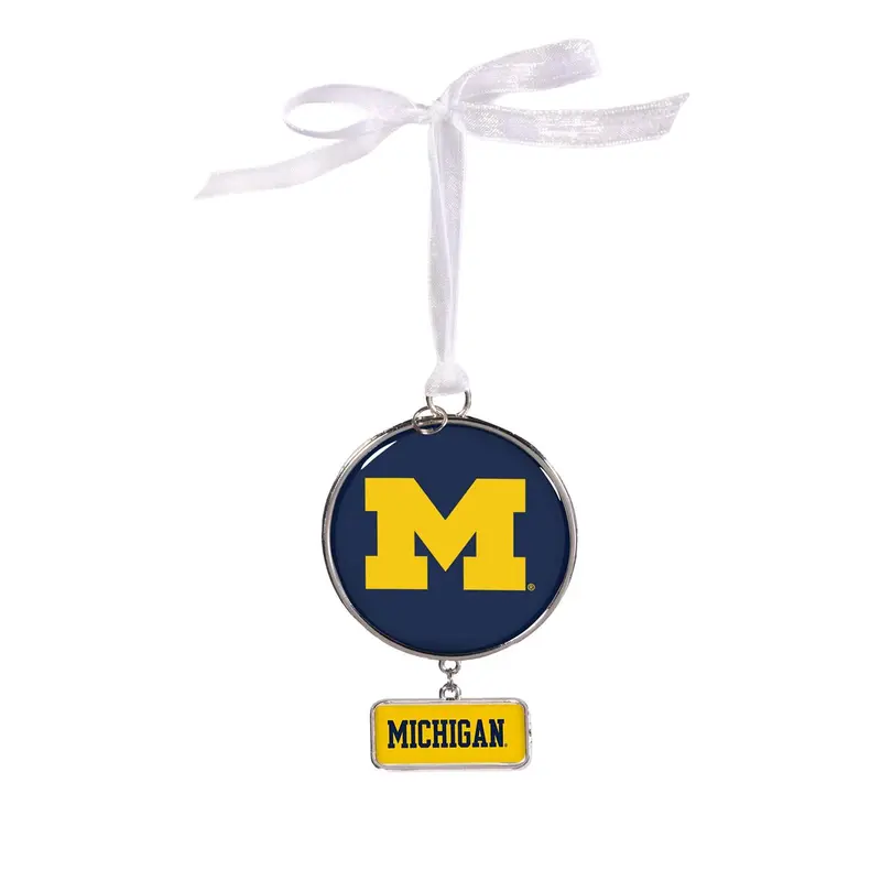 University Of Michigan Shaped Metal Ornament