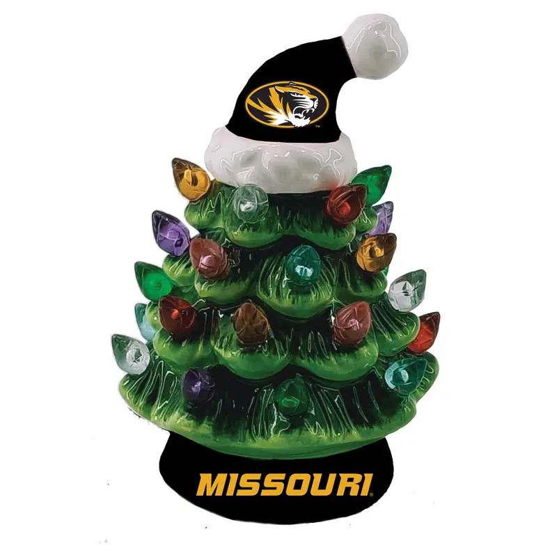 University of Missouri 8" LED Ceramic Christmas Tree