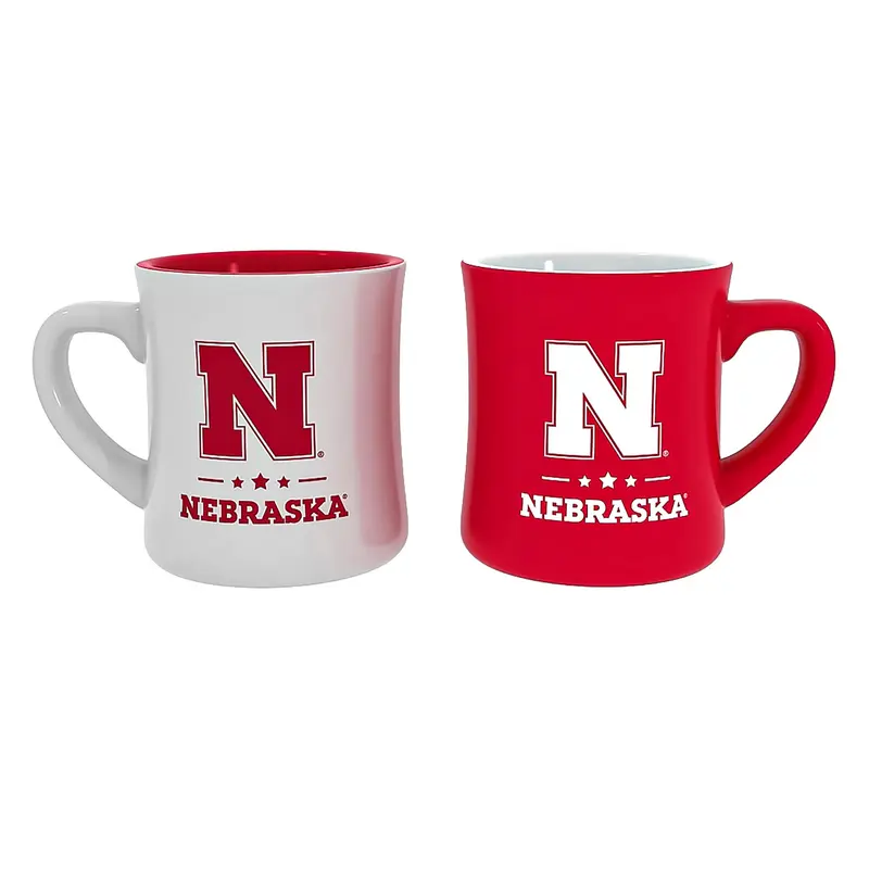 University of Nebraska 10oz Ceramic Cup Set, 2pc
