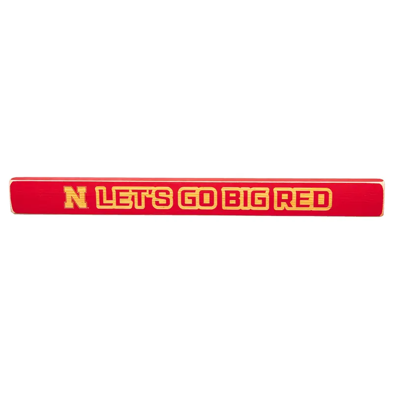 University of Nebraska Engraved Wood Sign, 1.5" x 18"