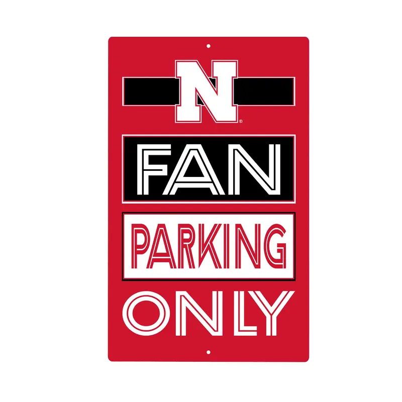 University of Nebraska Fan Parking USA Metal Wall Sign, 7.5" x 11.5"