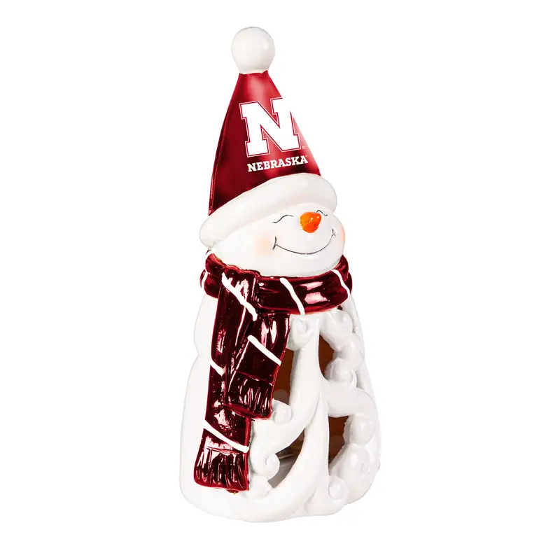 University of Nebraska Snowman LED Statuary, 8"