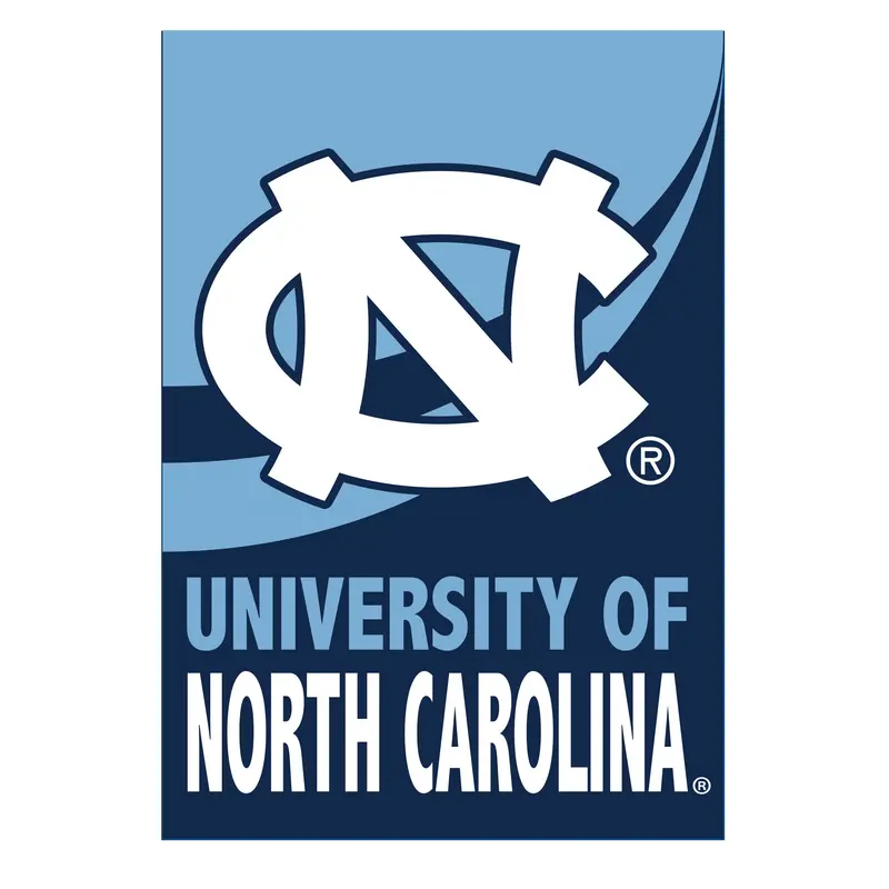 University of North Carolina Burlap Flag House Size