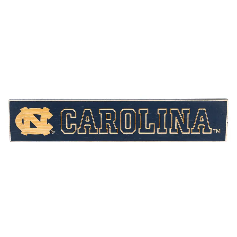 University of North Carolina Engraved Wood Sign, 3.5" x 18"