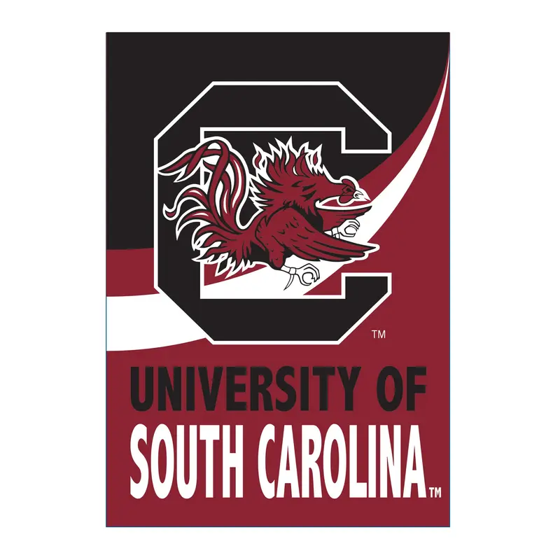 University of South Carolina Burlap Flag House Size