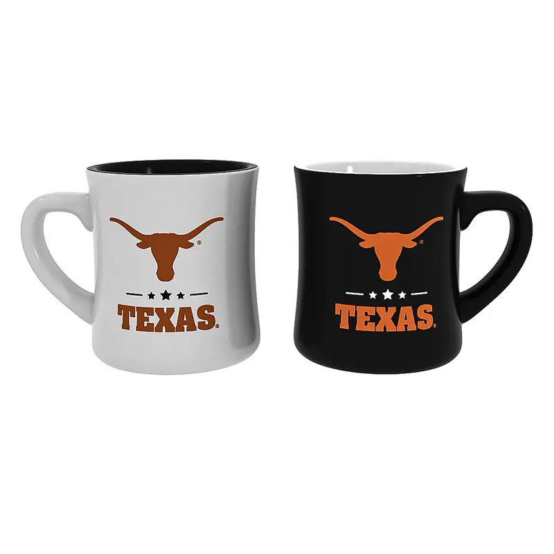 University of Texas 10oz Ceramic Cup Set, 2pc