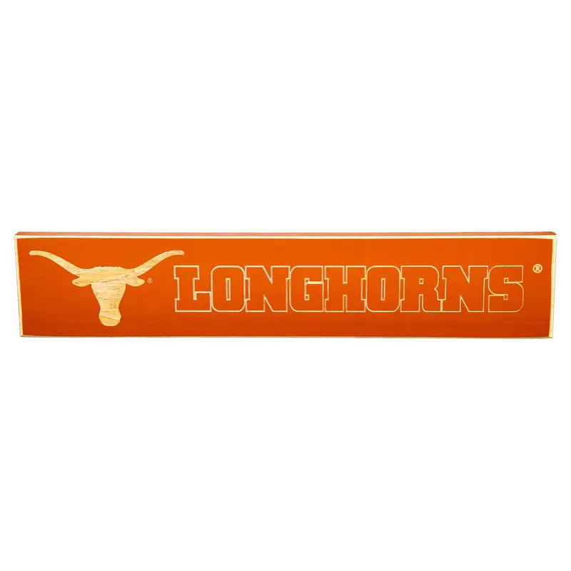 University of Texas Engraved Wood Sign, 3.5" x 18"