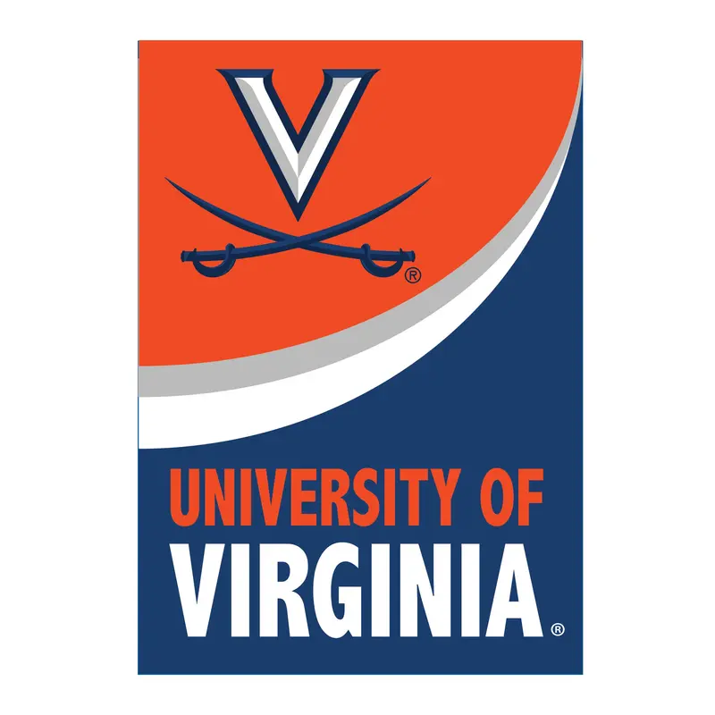 University of Virginia Burlap Flag House Size