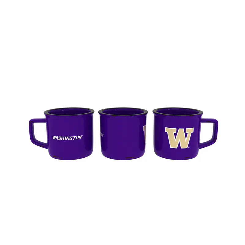 University of Washington Ceramic Camp Cup with Enamel Finish, 14oz