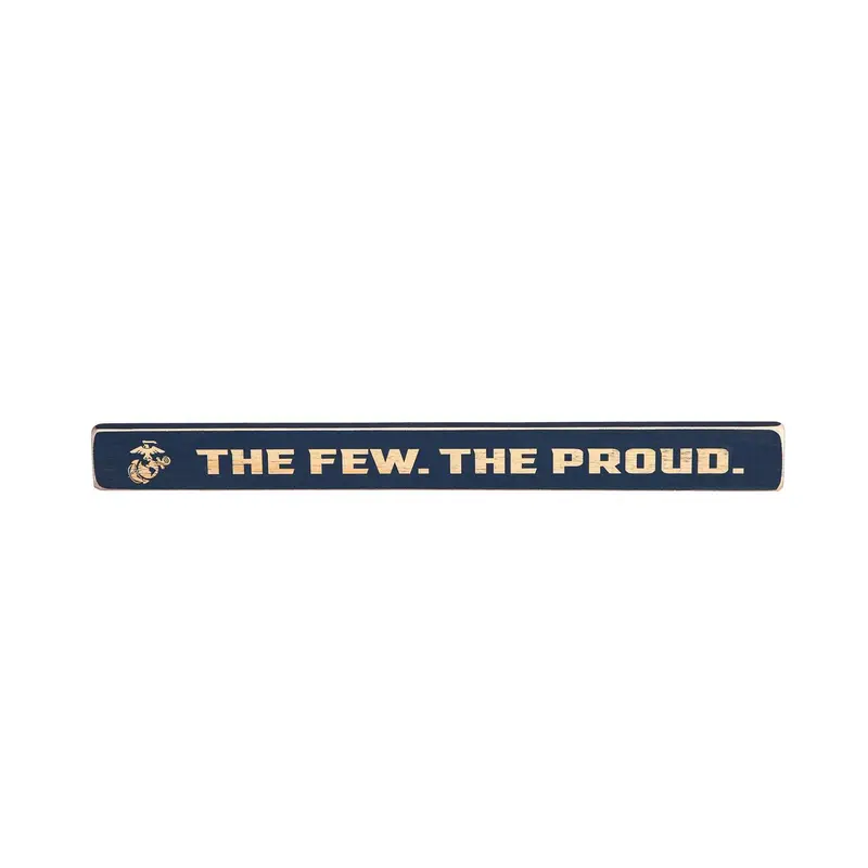 US Marine Corps Engraved Wood Sign, 1.5" x 18"