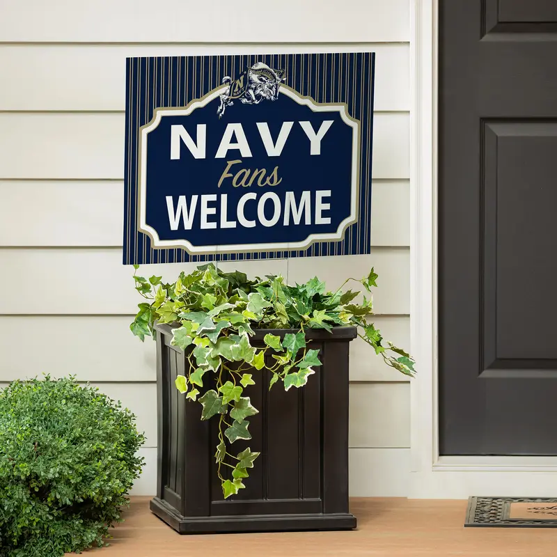 US Naval Academy Yard Sign, "Fans Welcome"