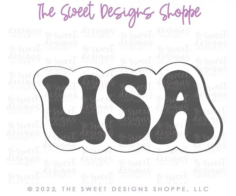 USA Retro Plaque - Cookie Cutter