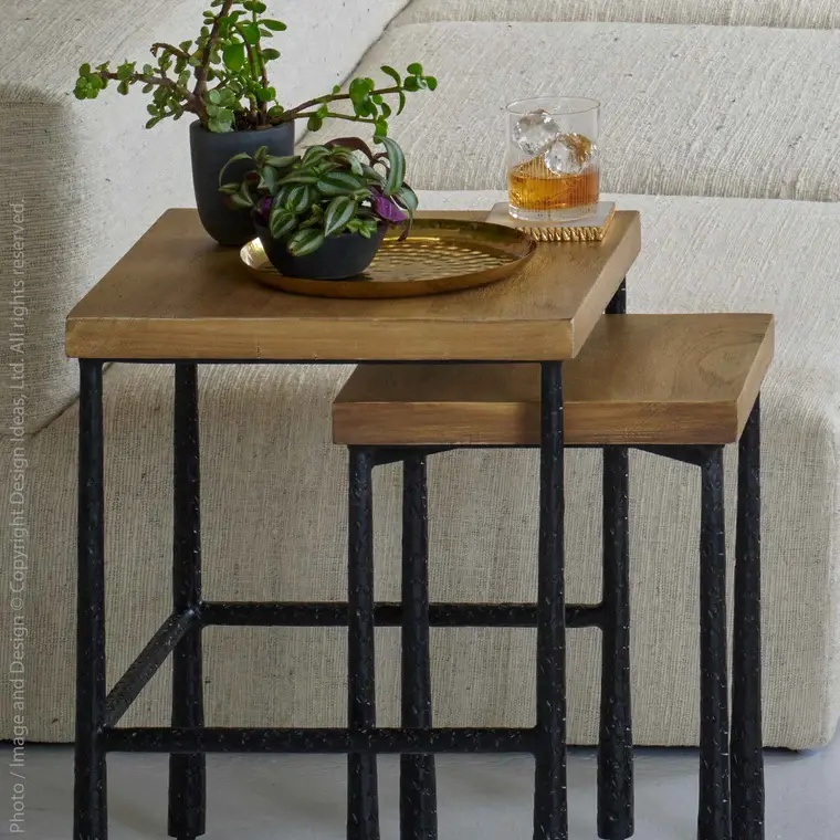 Valea Square Side Table-Set/2 By Texture Designideas