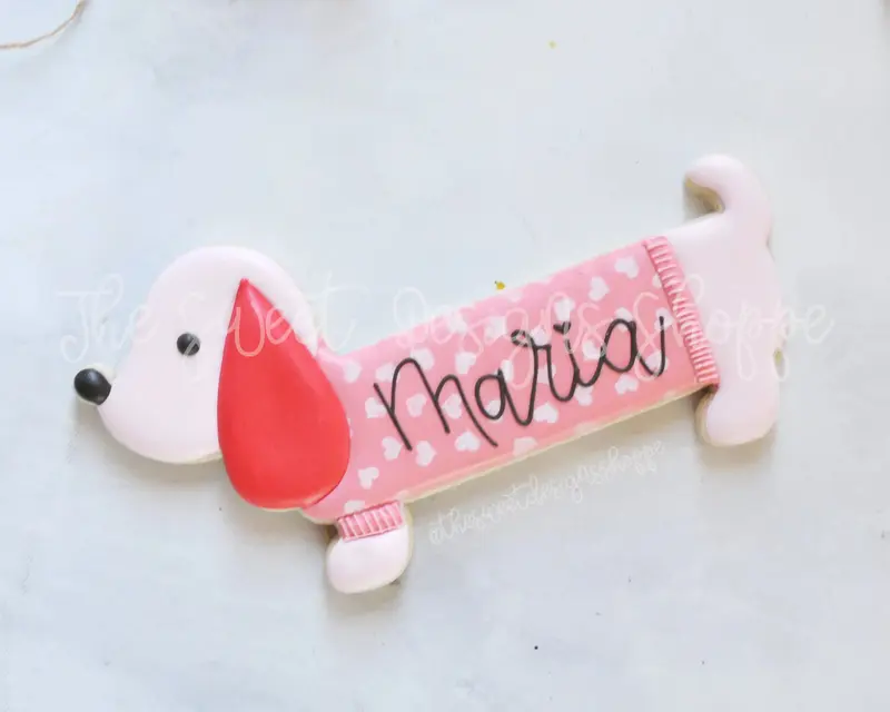 Valentines Dachshund Dog - Cookie Cutter