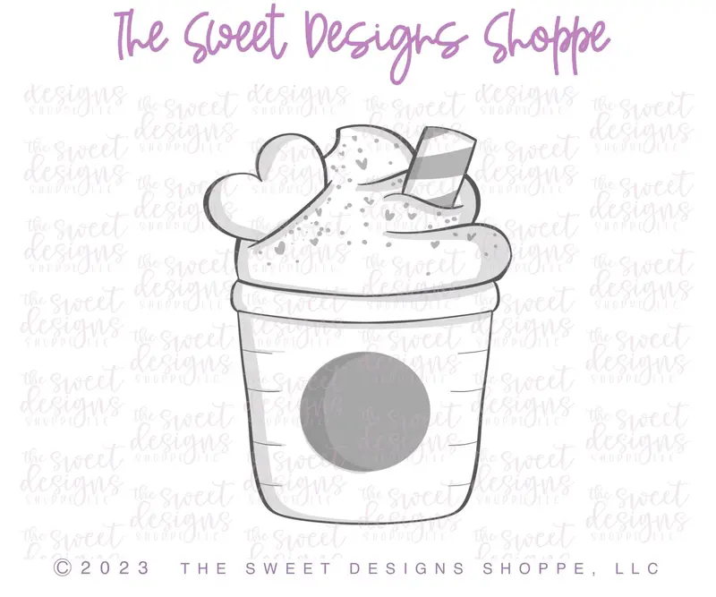 Valentines Iced Coffee- Cookie Cutter