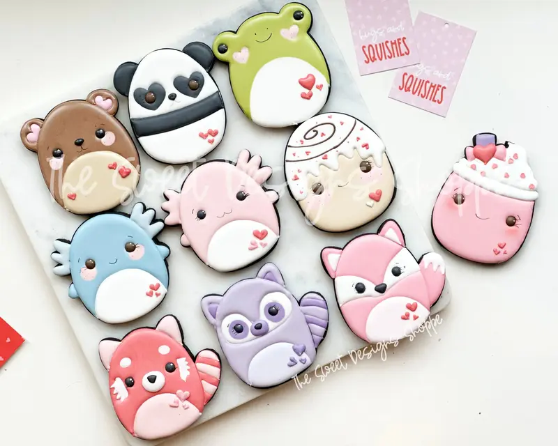 Valentines Plush Set - Set of 6 Cookie Cutters