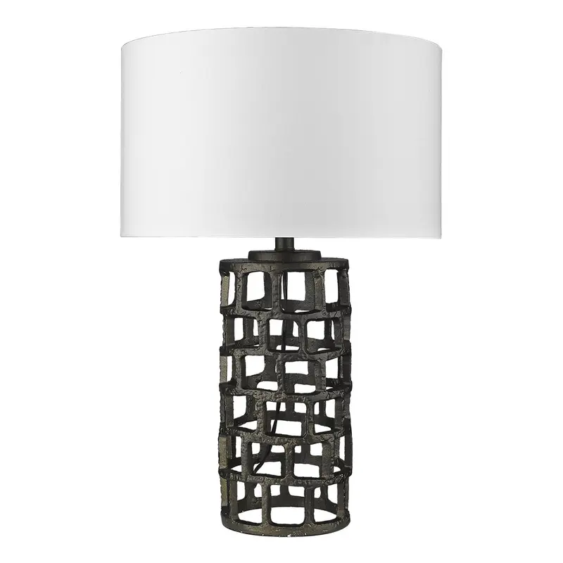 Vallin 1-Light Black Gold Table Lamp By Homeroots