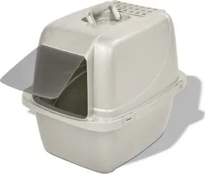 Van Ness Enclosed Cat Litter Pan White Large 19.5 in. L X 15.25 in. W X 9.5 in. H Odor Control Box with Filter - Deal of The Week