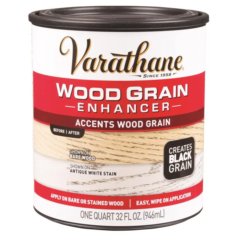 Varathane Weathered Wood Accelerator Semi-Transparent Black Wood Grain Enhancer 1 qt. (Pack of 2) - Open Box