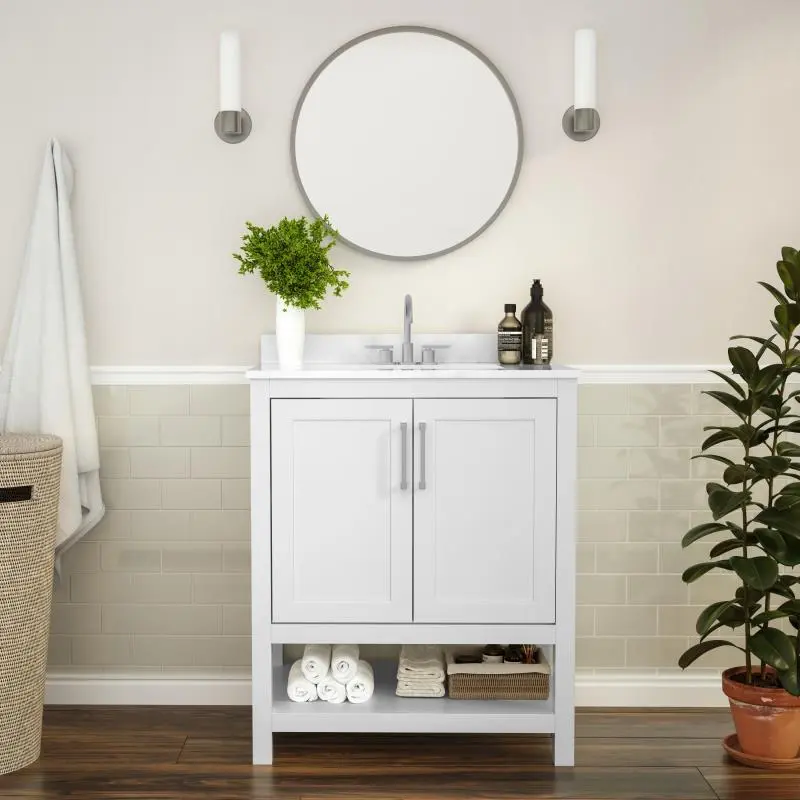 Vega 30 Inch Bathroom Vanity with Sink Combo By Flash Furniture