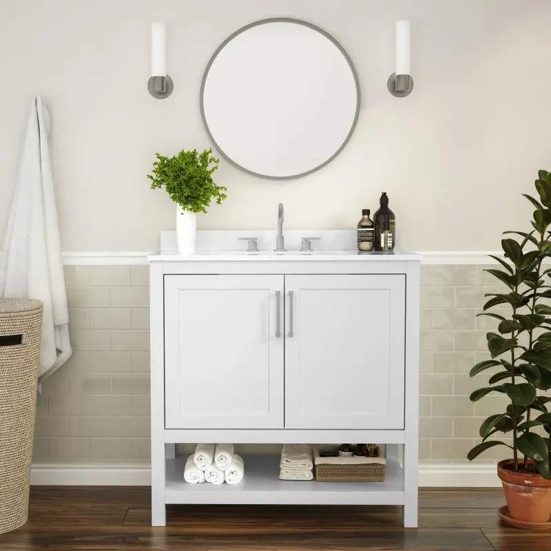 Vega 36 Inch Bathroom Vanity with Sink Combo By Flash Furniture