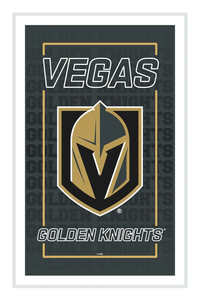 Vegas Golden Knights Hockey Rectangle Neolite LED Decor