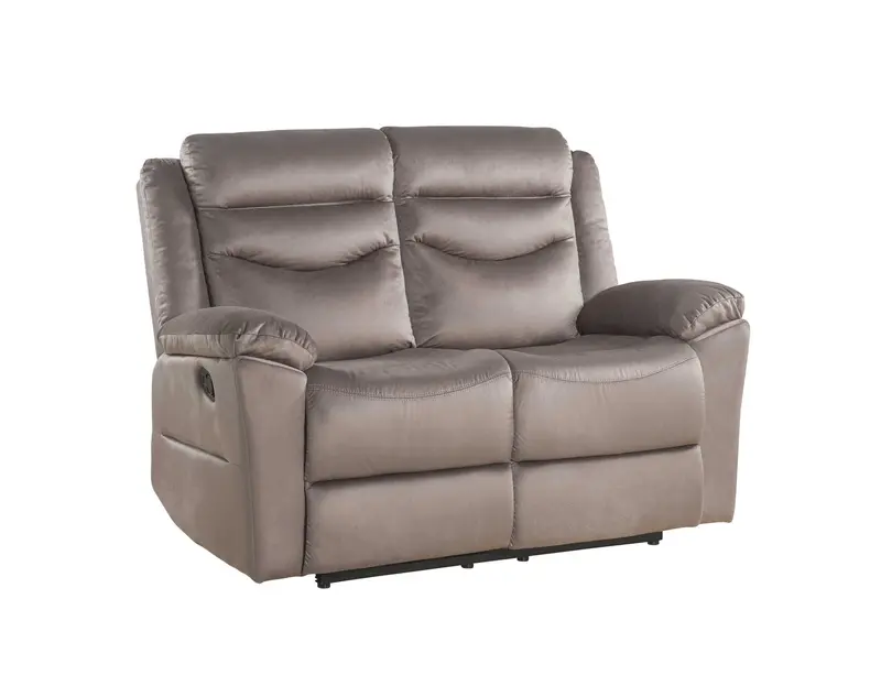 Velvet Upholstery Metal Reclining Mechanism Loveseat Motion By Homeroots