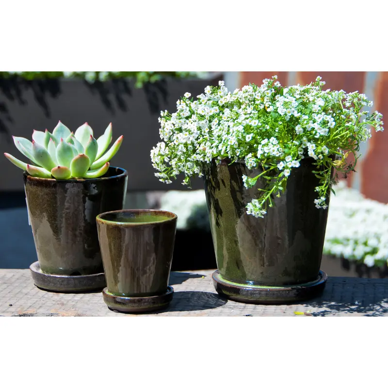 Verandah Lilac Pot w/Attached Saucer BFG