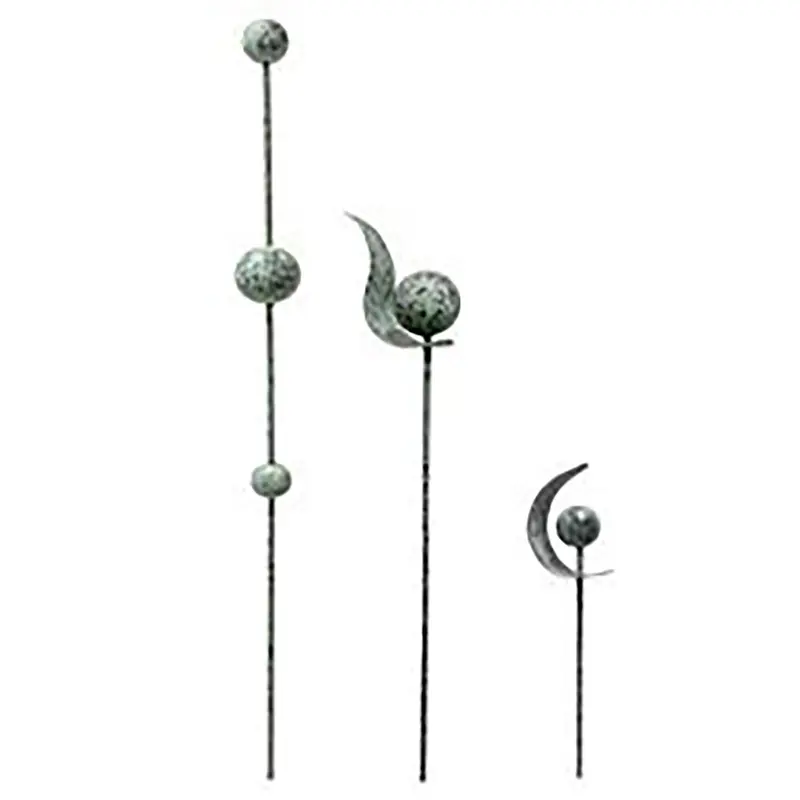 Verdigris and Black Speckle Garden Stake Set of 24, 3 Designs