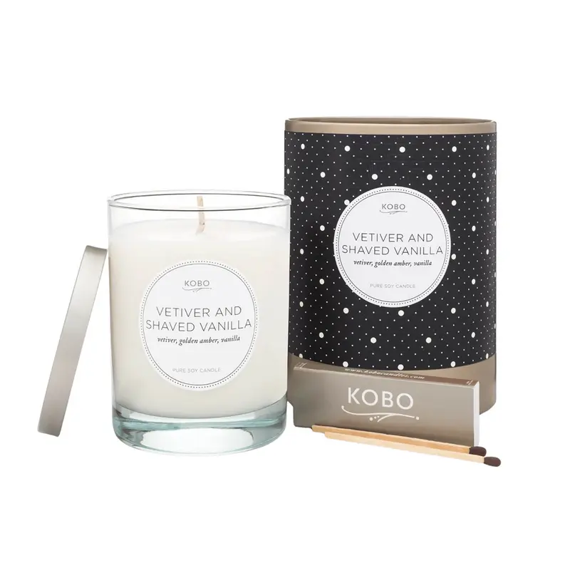 Vetiver and Shaved Vanilla Pure Soy Candle