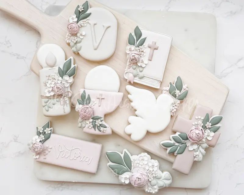 Victoria's Communion Set - Set of 8 - Cookie Cutters & Color Palette (PDF)