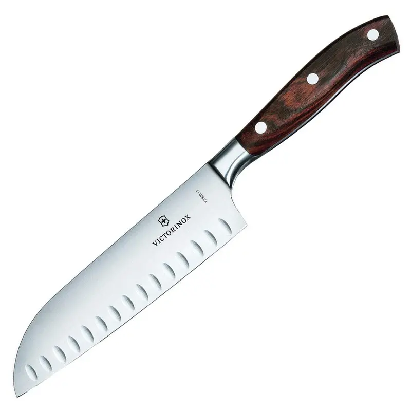 Victorinox Grand Maitre Forged 6.75-Inch Hollow Edge Santoku Knife