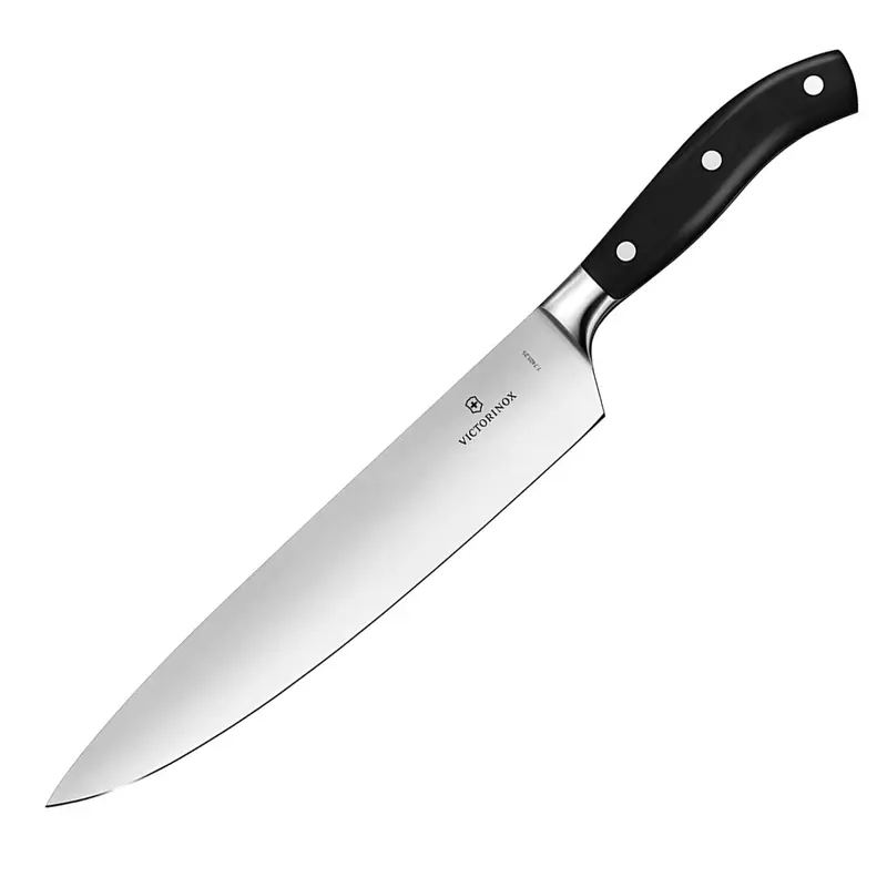 Victorinox Grand Maitre Forged Chef's Knife, 10" Straight Blade, Black