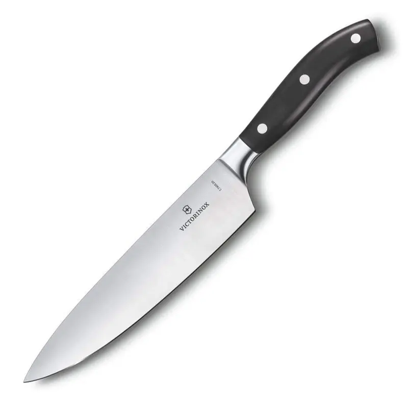 Victorinox Grand Maitre Forged Chef's Knife, 8" Straight Blade, Black