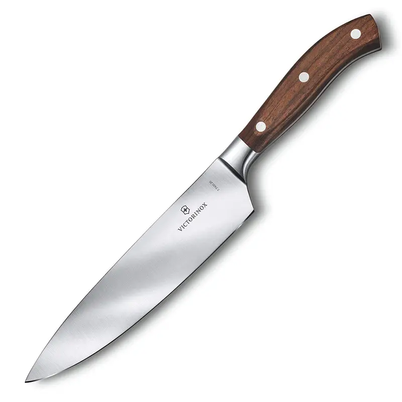 Victorinox Grand Maitre Forged Chef's Knife, 8" Straight Blade, Wood
