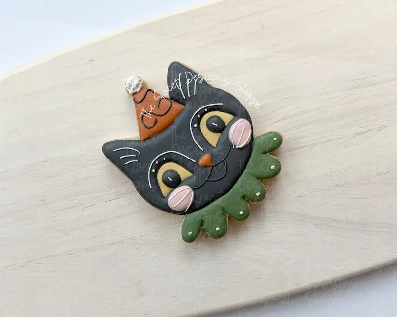 Vintage Cat Face - Cookie Cutter