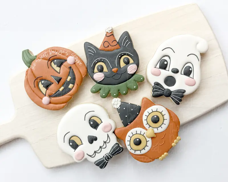 Vintage Halloween Set - Set of 5 - Cookie Cutters
