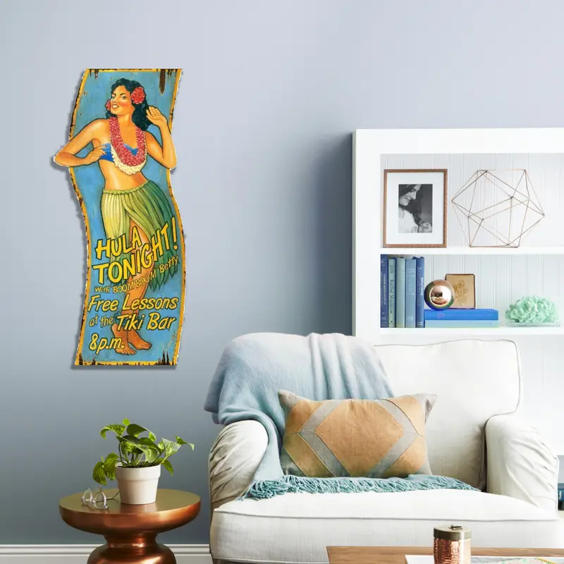 Vintage Hula Girl Tiki Bar Advertisment Wall Décor By Homeroots