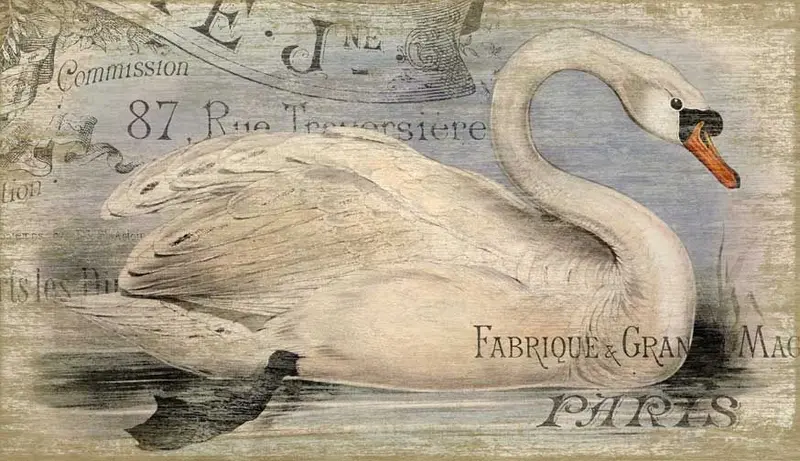 Vintage Look French Swan XL Wall Art By Homeroots